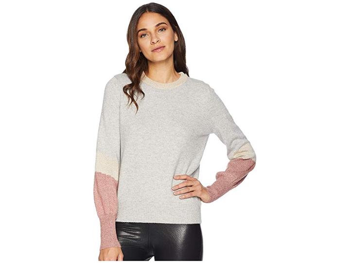Cupcakes And Cashmere Grenville Balloon Sleeve Sweater (heather Grey) Women's Sweater