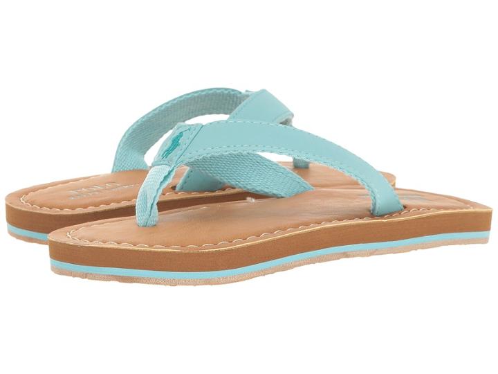 Polo Ralph Lauren Kids Lia (little Kid) (turquoise Sportbuck) Girl's Shoes