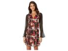Bcbgeneration Bow Back Flare Sleeve Dress (multicolor Combo) Women's Dress