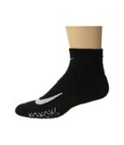 Nike Elite Cushion Quarter Running Socks (black/white) Quarter Length Socks Shoes
