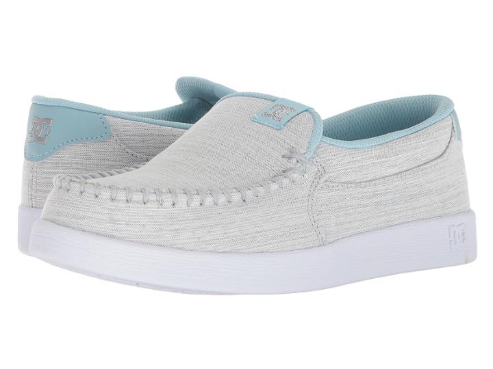 Dc Villain Tx Se (light Grey/c Blue) Women's Skate Shoes
