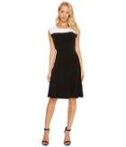 Calvin Klein Sleeveless Dress With Zipper Yoke (black) Women's Dress