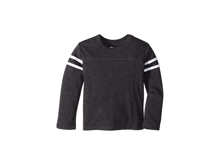 Chaser Kids Extra Soft Tri-blend Tee With Arm Stripes (toddler/little Kids) (black/white) Boy's T Shirt
