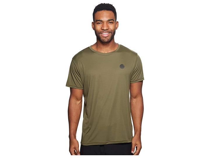 Rip Curl Search Surflite Short Sleeve Uv Tee (green) Men's Swimwear