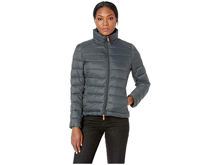 Save The Duck Short Basic Nylon Jacket (green) Women's Coat