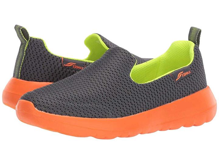 Skechers Kids Gowalk Max (little Kid/big Kid) (charcoal Orange) Boy's Shoes