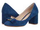 Cole Haan Tali Bow Pump (navy Peony Suede) Women's Shoes