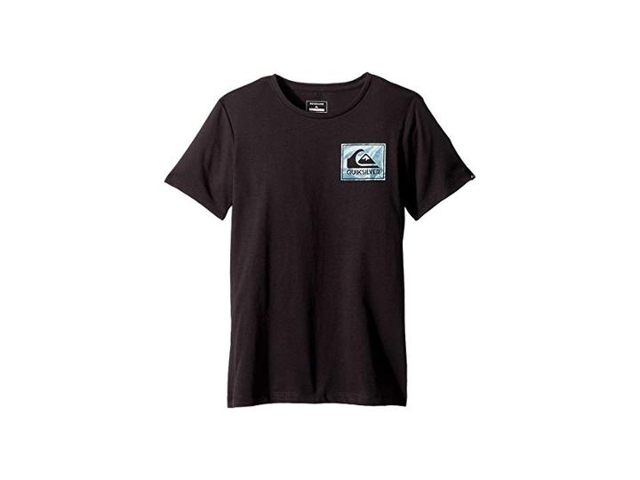Quiksilver Kids Short Sleeve Anti Uv Volcano Blues Tee (big Kids) (tarmac) Boy's T Shirt