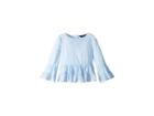 Polo Ralph Lauren Kids Striped Tiered Top (big Kids) (blue/white) Girl's Clothing