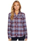 Columbia Simply Puttm Ii Flannel Shirt (dusty Purple Open Ground Plaid) Women's Long Sleeve Button Up