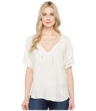 Michael Stars Naomi Wash Peasant Top (barely Pink) Women's Clothing