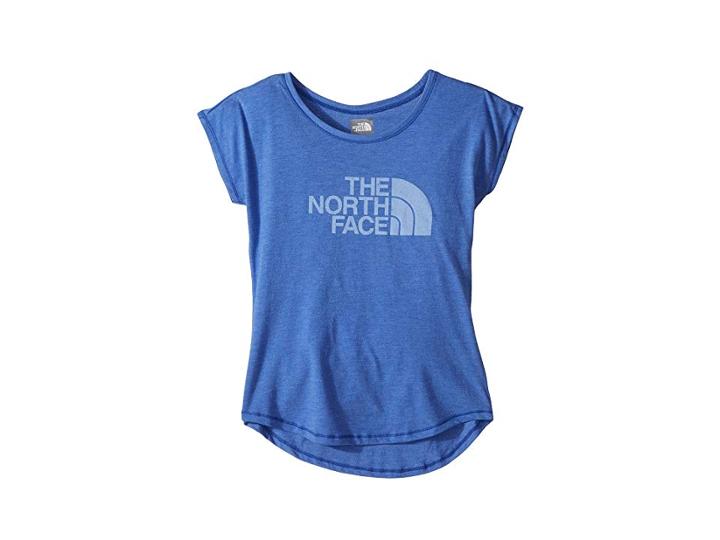 The North Face Kids Tri-blend Scoop Neck Tee (little Kids/big Kids) (dazzling Blue Heather (prior Season)) Girl's T Shirt