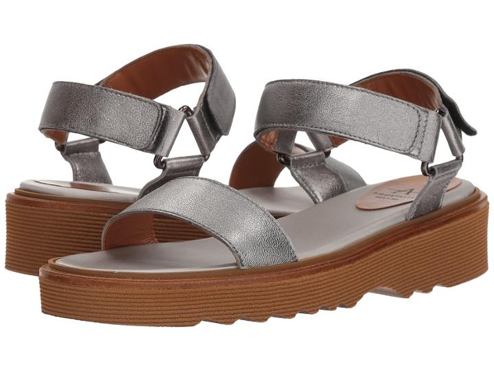 Aquatalia Wande (gunmetal Metallic Leather) Women's Shoes