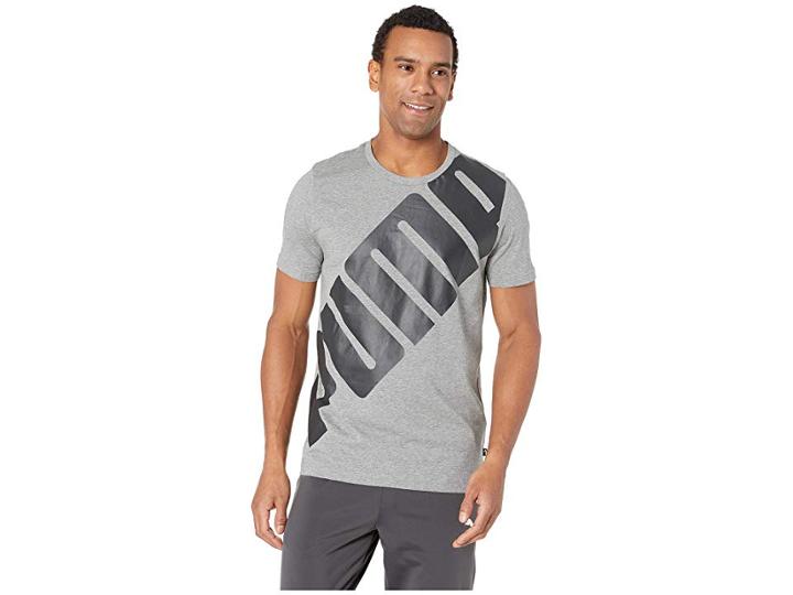 Puma Big Logo Tee (medium Grey Heather 2) Men's T Shirt