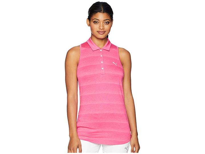 Puma Golf Racerback Polo (carmine Rose) Women's Sleeveless