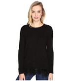 Kensie Textured Boucle Sweater Ksdk5535 (black) Women's Sweater