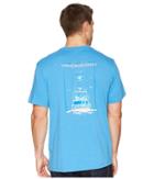 Vineyard Vines Short Sleeve Sportfisher Back Pocket Tee (hull Blue) Men's T Shirt