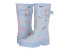 Joules Kids Printed Welly Rain Boot (toddler/little Kid/big Kid) (sky Blue Sunday Best Dogs) Girls Shoes