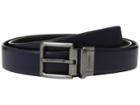 Calvin Klein 32mm Reversible Feather Edge Panel Belt (navy/black) Men's Belts