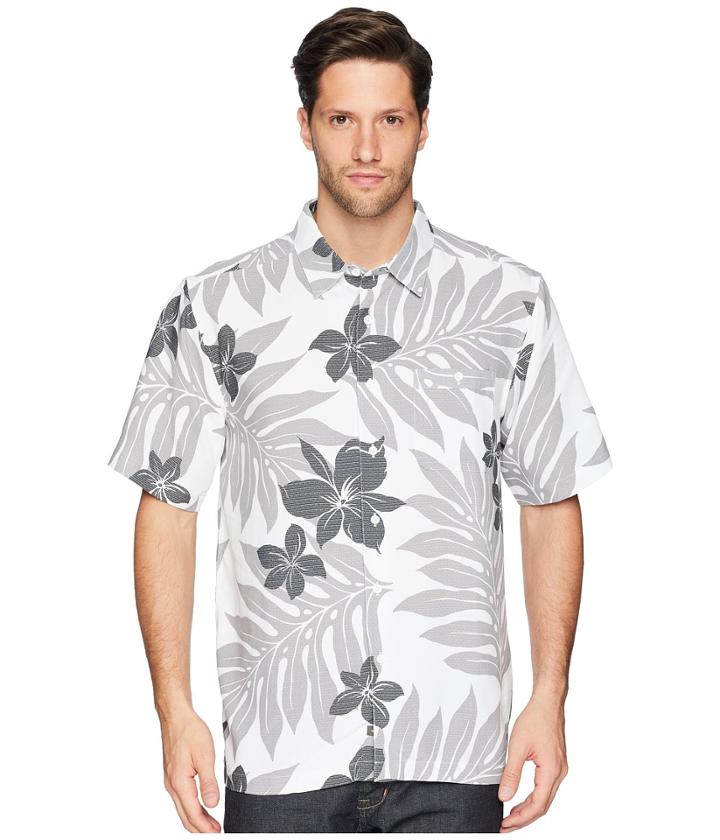 Quiksilver Waterman Shonan Woven Shirt (white/black) Men's Clothing
