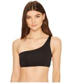 Isabella Rose Paradise Asymmetrical Bikini Top (black) Women's Swimwear