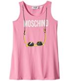 Moschino Kids Logo Sunglasses Graphic Tank Top (big Kids) (rosa Pop) Girl's Sleeveless