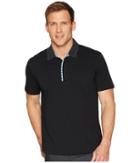 Robert Graham Diego Short Sleeve Knit Polo (black) Men's Short Sleeve Pullover