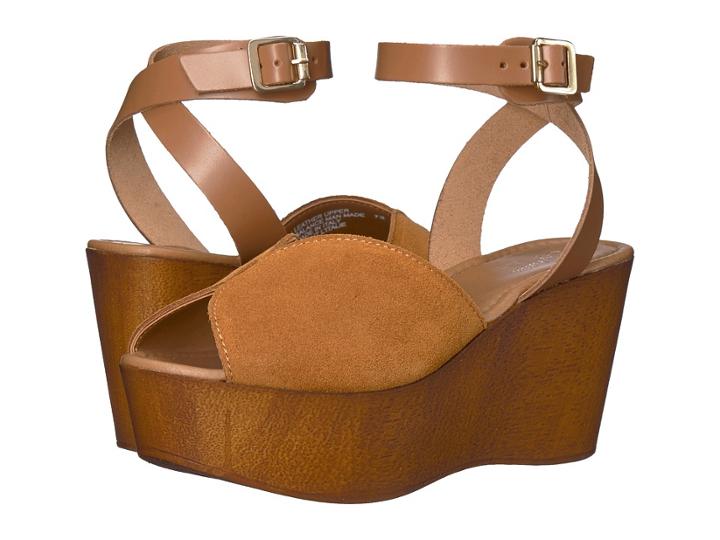 Seychelles Laugh More (cognac Suede) Women's Wedge Shoes