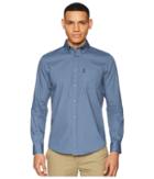 Ben Sherman Long Sleeve Polka Dot Print Shirt (blue Shadow) Men's Long Sleeve Button Up