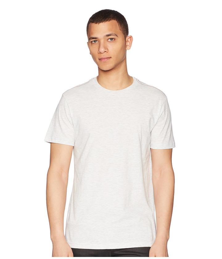Rvca Vintage Wash Label Tee (snow Marle) Men's T Shirt