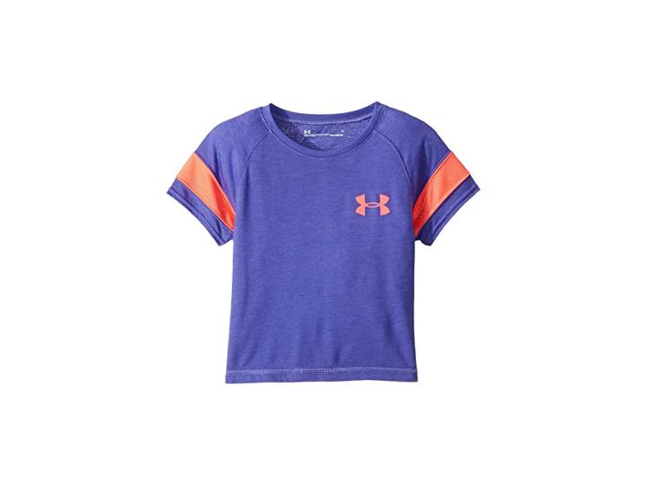 Under Armour Kids Varsity Short Sleeve (little Kids) (violet Storm) Girl's Clothing