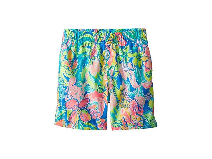 Lilly Pulitzer Kids Capri Trunks (toddler/little Kids/big Kids) (bennett Blue/surf Gypsea Swim) Boy's Swimwear