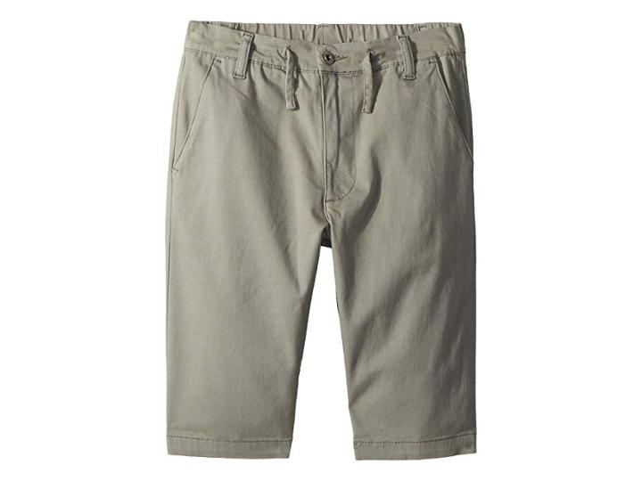 Ag Adriano Goldschmied Kids The Finn Sueded Twill Pull-on Shorts (big Kids) (light Grey) Boy's Shorts