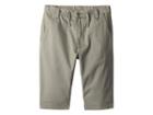 Ag Adriano Goldschmied Kids The Finn Sueded Twill Pull-on Shorts (big Kids) (light Grey) Boy's Shorts