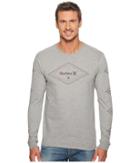 Hurley Wayward Tide Long Sleeve Tee (dark Grey Heather) Men's T Shirt