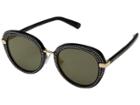 Jimmy Choo Mori/s (black Gold/brown Gold) Fashion Sunglasses