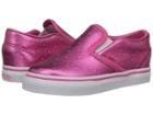 Vans Kids Classic Slip-on (toddler) ((metallic Hearts) Emboss/hot Pink) Girls Shoes
