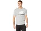 New Balance Essentials Stacked Logo Tee (athletic Grey) Men's Clothing