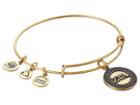 Alex And Ani Zeta Tau Alpha Charm Bangle (rafaelian Gold Finish) Bracelet