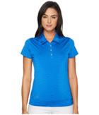 Adidas Golf Chevron Short Sleeve Polo (blue) Women's Short Sleeve Pullover