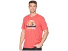 Life Is Good Happy Camper Canoe Crusher T-shirt (heather Americana Red) Men's T Shirt
