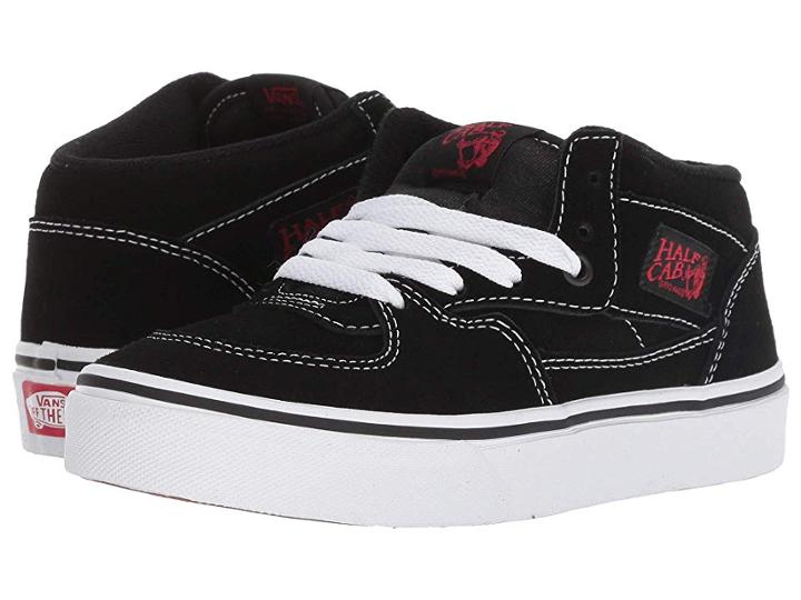 Vans Kids Half Cab (little Kid/big Kid) (racing Red/true White) Boys Shoes
