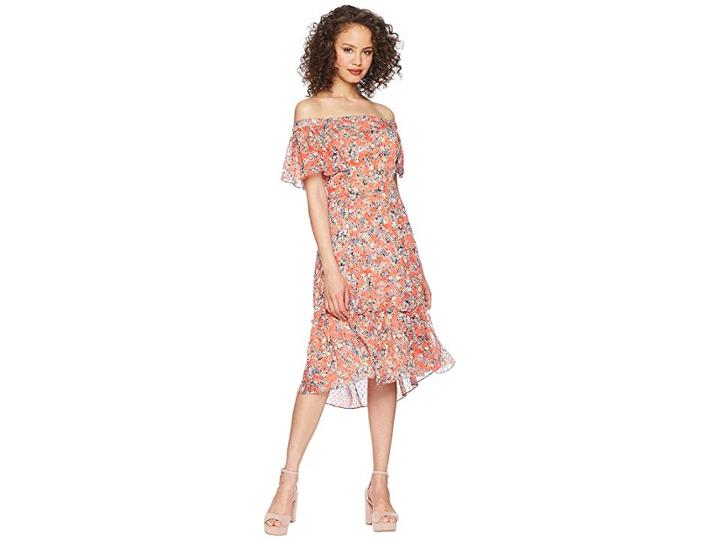 Adelyn Rae Maisie Off The Shoulder Dress (old Rose Multi) Women's Dress