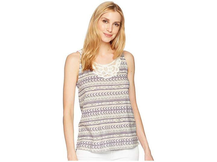 Woolrich Eco Rich Bell Canyon Printed Tank Top Ii (violet Indigo Multi) Women's Sleeveless