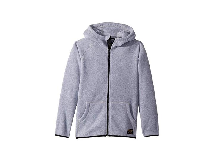 Burton Kids Spark Full Zip Fleece Hoodie (little Kids/big Kids) (gray Heather) Boy's Sweatshirt