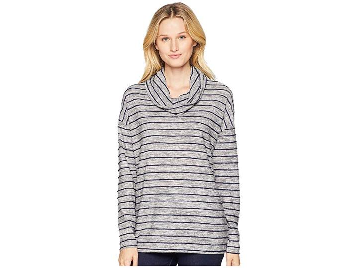 Tribal Long Sleeve Cowl Neck Top (grey Mix 2) Women's Long Sleeve Pullover