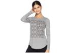 Chaser Tri-blend Jersey Long Sleeve Crew Neck Shirttail (streaky Grey) Women's Long Sleeve Pullover