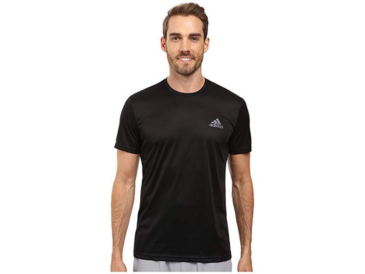 Adidas Essential Tech Crew Tee (black/vista Grey) Men's T Shirt