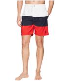 U.s. Polo Assn. 7 Tricolor Swim Shorts (white) Men's Swimwear