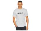 Huf Essentials Og Logo Short Sleeve Tee (grey Heather) Men's T Shirt